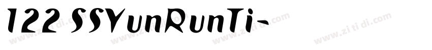 122 SSYunRunTi字体转换